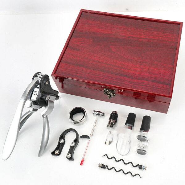 Red Bright Wine Bottle Opener Wine Set - Image 7